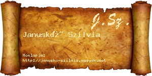 Januskó Szilvia névjegykártya