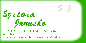 szilvia janusko business card